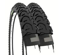 Ecovelò Neumáticos MTB 12 1/2 x 1,75 2 1/4 neumáticos Negros Unisex Adulto, Negro, Única