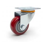 Ecovelo' Set Rotelle - Ruote Girevoli silenziose in Poliuretano Antitraccia, Alta Portata, Anti-Corrosione, Rotazione 360°, Ideali per Carrelli, Scaffali, Banchi da lavoro,Attrezzature (100 mm, 1)
