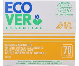 Ecover Essential - Tabs para Lavavajillas, Limón - 1.4 kg Ecover