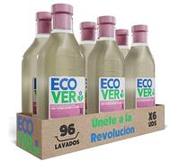 Ecover, Pack Detergente líquido para lavadora ecológico, Detergente para ropa delicada, Fragancia Waterlily & Honeydew, Contiene 6 unidades x 750ml, 96 lavados