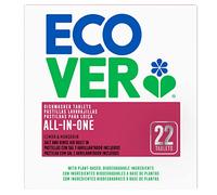 Ecover Pastillas lavavajillas ecológicas All In One, fragancia Lemon & Mandarin, 22 Tabletas