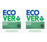 Ecover Pastillas lavavajillas ecológicas Classic, fragancia Lemon & Lime, 25 Tabletas (Paquete de 2)