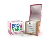 Ecover Pastillas todo en uno para lavavajillas, contiene sal y abrillantador para lavavajillas, limpieza potente, aroma a mandarina y citronela, paquete de 1, 72 tabletas