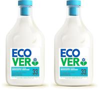 Ecover - Suavizante con aroma de rosa y bergamota de origen natural y suave para tu piel y tu ropa (33 usos), color blanco (Paquete de 2)