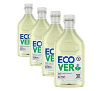Ecover ZERO Detergente lavadora ecológico, ingredientes biodegradables, sin fragancia, vegano, botella 100% de plástico reciclado, formato de 1,5 L, 30 lavados (Paquete de 4)