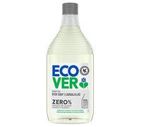 Ecover ZERO Lavavajillas - Lavavajillas a mano con ingredientes biodegradables a base de plantas, contiene 0% de fragancia y 0% de colorante, hipoalergénico y vegano - 450 ml