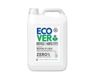 Ecover Zero - Recambio de detergente líquido para lavavajillas, resistente contra la grasa y la suciedad, dermatológicamente probado, Ecover 1 x 5L