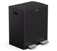 EcoVista Cubo de basura con recipiente de compostaje Contenedor de basura 40 litros + Recipiente de composta 3 litros Cierre suave