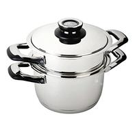 ECOVITAM - Vaporizador 3,8L Inox 18/10 - Diámetro 20 cm - Todos los fuegos - Termómetro integrado - Fabricado en Italia