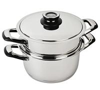 ECOVITAM - Vaporizador 6L Inox 18/10 - Diámetro 24cm - Todos los fuegos - Termómetro integrado