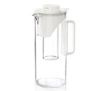 Ecoviva Dispensador de Agua de Vidrio,Relleno Automático por Sensor,Capacidad XXL1200mL,Vidrio de Borosilicato Libre de BPA,Compatible con Filtro Remineralizador,Medidor Integrado para Té de Brew Frío