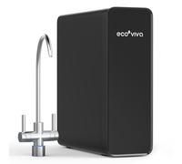 Ecoviva Sistema de ósmosis bajo mesa, sistema de ósmosis inversa de 8 etapas, agua potable, 600 GPD, alta eficiencia, reduce PFAS, opciones de agua filtrada y RO, fácil instalación