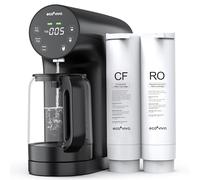 Ecoviva Sistema de ósmosis para el agua potable, sistema de ósmosis inversa con 4 etapas de filtración, monitor TDS en tiempo real, 3:1 puro a desagüe, filtro de agua móvil de ósmosis inversa sin