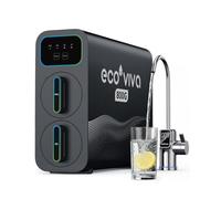 ecoviva water E8 800GPD Sistema compacto de ósmosis inversa 800 GPD, filtro de agua RO de flujo rápido, 9 etapas, sin tanque, sistema de filtración de agua RO de alta pureza para drenar, llave