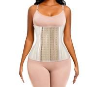 ECOWALSON - Corsé Moldeador para Mujer con Varillas de Acero y con Extensor, E-Beige(25 Huesos de Acero, Altura: 24,00 cm), M