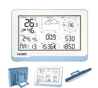 ECOWITT Consola WS3800_C para estación meteorológica, pantalla LCD a color inalámbrica de 7,5 pulgadas, sensores internos 3 en 1 incorporados, par con WS69/WS90, control inteligente de conexión IoT,