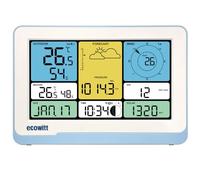 ECOWITT Consola WS3820_C para estación meteorológica, pantalla LCD a color doméstica de 7,5 pulgadas, sensores internos 3 en 1 integrados, par con WS69/WS90/WS85, control inteligente de conexión IoT