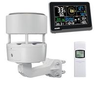 Ecowitt - Estación meteorológica wifi WS3902, pantalla LCD, 7,5”, para uso doméstico, sensor meteorológico inalámbrico WS85 3 en 1 con panel solar y un sensor de temperatura y humedad exterior WN32