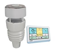 ECOWITT estaciones meteorológicas WS3821, 7 en 1 energía solar Wifi para casa al aire libre, sensor meteorológico WS90, 7,5 pulgadas de jardín inalámbrico, consola LCD a color interior, control