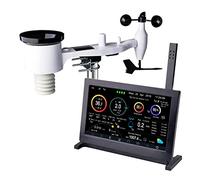 ECOWITT HP2561 WIFI Estación meteorológica, 7 en 1 jardín Sensor inalámbrico al aire libre WS69 con energía solar + 7 pulgadas de interior TFT color Pantalla incorporada 3 en 1 Sensores para la casa