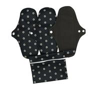 Ecowoman | Compresas reutilizables ecológicas para menstruación con bolsa de almacenamiento impermeable | Súper absorbentes | Set de compresas de tela lavables (Large, 3, unidad)