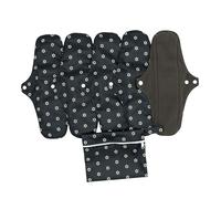 Ecowoman | Compresas reutilizables ecológicas para menstruación con bolsa de almacenamiento impermeable | Súper absorbentes | Set de compresas de tela lavables (X-Large, 5, unidad)