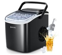 ecozy Máquina de Hielo, 12 Kg/24 Koras, 9 Cubitos de Hielo en 6 Minutos, 2 Tamaños de Hielo, Máquina de Hielo Autolimpiante, Maquina de Hielo Portátil Para Casa el Hogar/Fiesta/Cocina/Bar