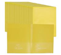 ECR4Kids MessageStor - Carpeta de comunicación de 2 bolsillos para padres y profesores, carpeta de plástico flexible con bolsillos, papel tamaño carta, juego de 36 piezas, color amarillo