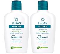 Ecran - Aftersun Leche Post Solar Hidratante y Reparadora con Aloe Vera Natural, Hidrata, Calma, Alivia y Repara, Textura Ligera y Rápida Absorción, Fórmula con VitEox 80-200 ml (Paquete de 2)