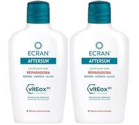 Ecran - Aftersun Leche Post Solar Reparadora para todo Tipo de Pieles, Hidrata, Calma, Alivia y Repara, Textura Ligera y Rápida Absorción, Fórmula con VitEox 80-200 ml (Paquete de 2)