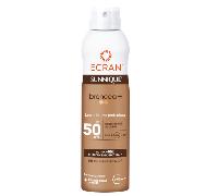 Ecran Sunnique Bronze- Bruma Leche Protectora FPS 50, Protección UVB + UVA e IR-A, Con Tecnología Pure Bronze y VitEox 80, Activa el Bronceado Natural, Sin Autobronceador - 250 ml