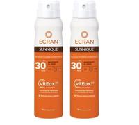 Ecran Sunnique - Bruma Protectora Solar FPS 30, Protección UVB + UVA e IR-A, Refuerza las Defensas, Protege la Piel, Hidratación 24 h, Fórmula con VitEox 80, para Toda la Familia - 75 ml