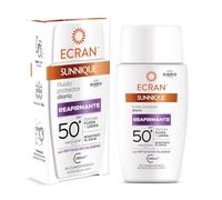 ECRAN SUNNIQUE - Fluido Protector Facial Diario Reafirmante con Colágeno Factor SPF50+ Protección Solar y Acción Antiedad - Refuerza la Elasticidad y Nutre la Piel - Resistente al Agua - 40 ml