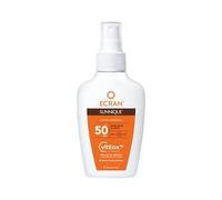 Ecran Sunnique - Spray Protector FPS 50 Formato Viaje, Protección UVB + UVA e IR-A, Refuerza las Defensas, Hidratación 24 h, Fórmula con VitEox 80, Resistente al Agua, para Toda la Familia - 100 ml