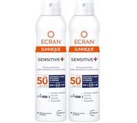 Ecran Sunnique - Sensitive Antialergias Solares, Bruma Solar Para Pieles muy Claras Sensibles e Intolerantes al Sol, con SPF50+ - Formato 250 ml (Paquete de 2)