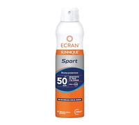 Ecran Sunnique Sport - Bruma Protectora Solar SFP 50, Protección Alta UVB, UVA, Frescor Instantáneo, Refuerza las Defensas, Muy Resistente al Agua, para Todo Tipo de Pieles- 250 ml