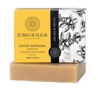 Écrin de Fleur - Jabón Natural de Argán y Arcilla, Certificado COSMOS ORGANIC, Artesanal Frío, 90g