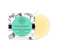 Écrin de Fleur - Pastilla de jabón de afeitar ecológica para hombres, aroma natural de menta, sin productos químicos, sin aceite de palma, 1x55g