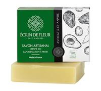 Écrin de Fleur - Pastilla de Jabón Ecológico de Aguacate y Cáñamo, Artesanal en Francia, Certificado COSMOS y Nature et Progrès, Naranja y Ylang-Ylang, 90g