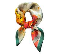 Ecroon Bufanda Chiffon Seda Grande Pañuelo Fulares Pañuelos para la cabeza Bufandas Pañuelo de Cuadrado para Mujer Cuadrada Seda Turbante