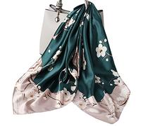 Ecroon Bufanda Mujer Estolas y Fulares Panuelos para la cabeza Panuelo Turbante Cuadrado Bufandas Seda Chiffon Pañuelo