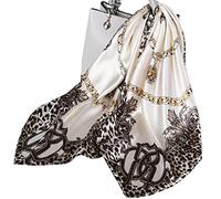 Ecroon Bufanda Mujer Estolas y Fulares Panuelos para la cabeza Panuelo Turbante Cuadrado Bufandas Seda Chiffon Pañuelo