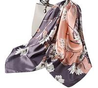 Ecroon Bufanda Mujer Estolas y Fulares Panuelos para la cabeza Panuelo Turbante Cuadrado Bufandas Seda Chiffon Pañuelo