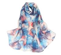 Ecroon Bufandas Fular De Mujer Flores Bufanda De Seda Diseño Retro Elegante Pañuelo cuello Estola