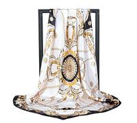 Ecroon Bufandas para mujer Estolas y Fulares Panuelos para la cabeza Panuelo Mujers Turbante Cuadrado Bufanda Seda Sensacion