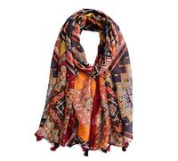 Ecroon Ligero Bufanda Fular De Mujer Flores calientes de invierno Bufandas De Algodón de Lino Pañuelo cuello Estola Mantón