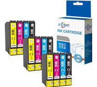 ECSC Compatible Cartuchos de Tinta de Repuesto para EPSON XP-102 XP-202 XP-205 XP-212 XP-215 XP-225 XP-30 XP-312 XP-315 XP-322 XP-325 XP-402 XP-405 XP-405WH XP-412 XP-415 (BK/C/M/Y, 12 Unidades)