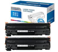 ECSC Compatible Toner Cartucho Reemplazo por HP Laserjet P1005 P1006 P1007 P1008 P1009, Canon LBP-3250 i-SENSYS LBP-3010 3100 LaserShot LBP-3018 3108 3050 3150 3010 3100 CB435A/CRG712 (Negro,2-Pack)