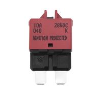 ECSiNG 1 fusible para cuchilla de disyuntor de 10 A, fusible reiniciable, interruptor de circuito de fusible de reinicio manual para automóvil, camión, vehículo, barco