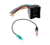 ECSiNG 1 Juego de Arnés de Cableado de Radio Estéreo con Adaptador de Antena Compatible con BMW Compatible con Mercedes-Benz